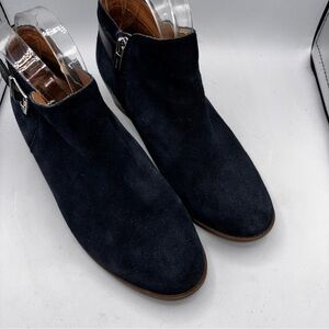 Vionic Millie Leather Suede Zip Heeled Booties